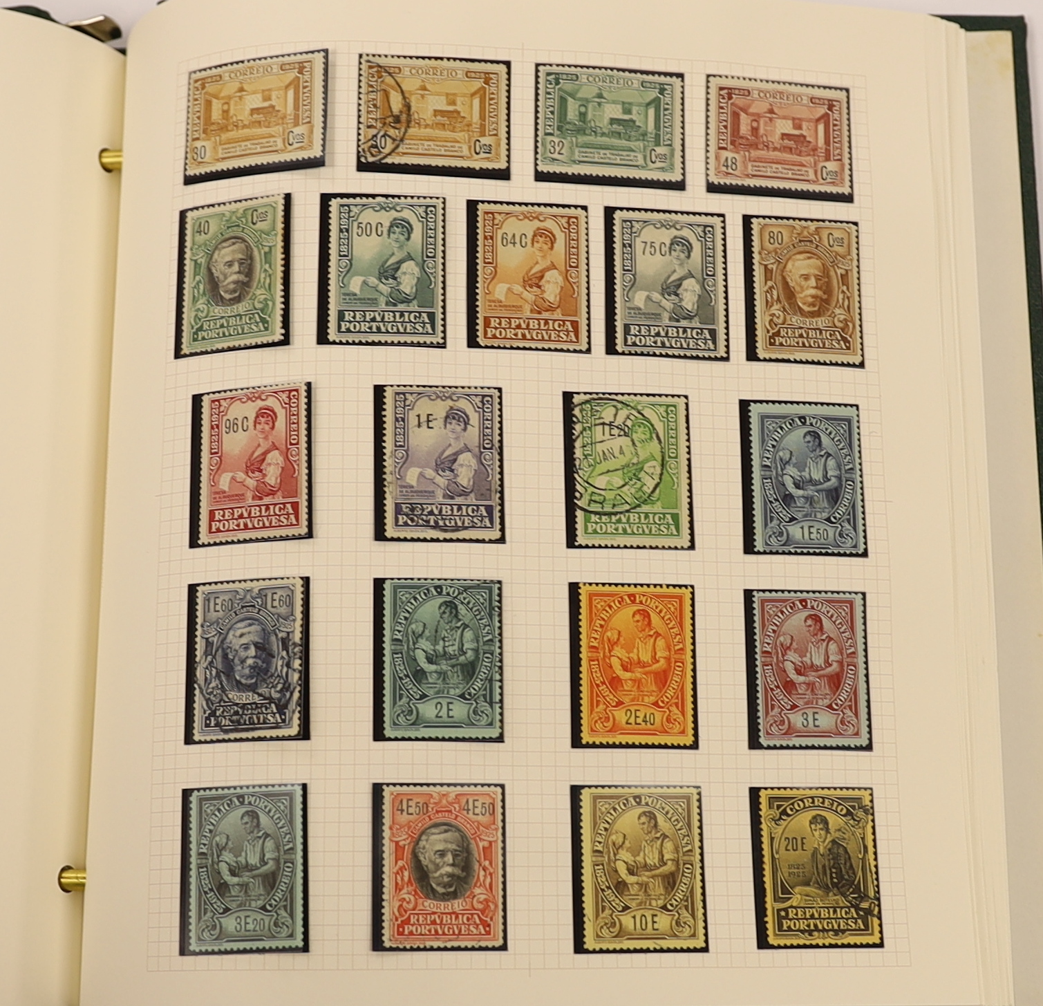 A mint and used collection of Portuguese stamps in an album with a range of issues from imperfs.